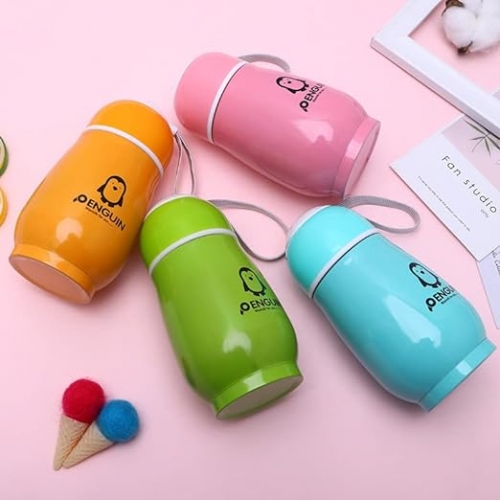 Stainless Steel Cute Penguin Design Insulated Vacuum Water Thermos Cup Leakproof Portable Bottle